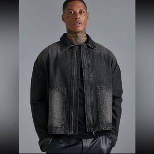 Oversized Oil Washed Denim Jacket